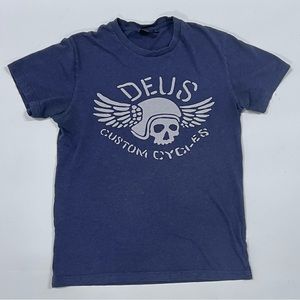 Deus Custom Cycles Deus Ex Machina Navy Small Tee